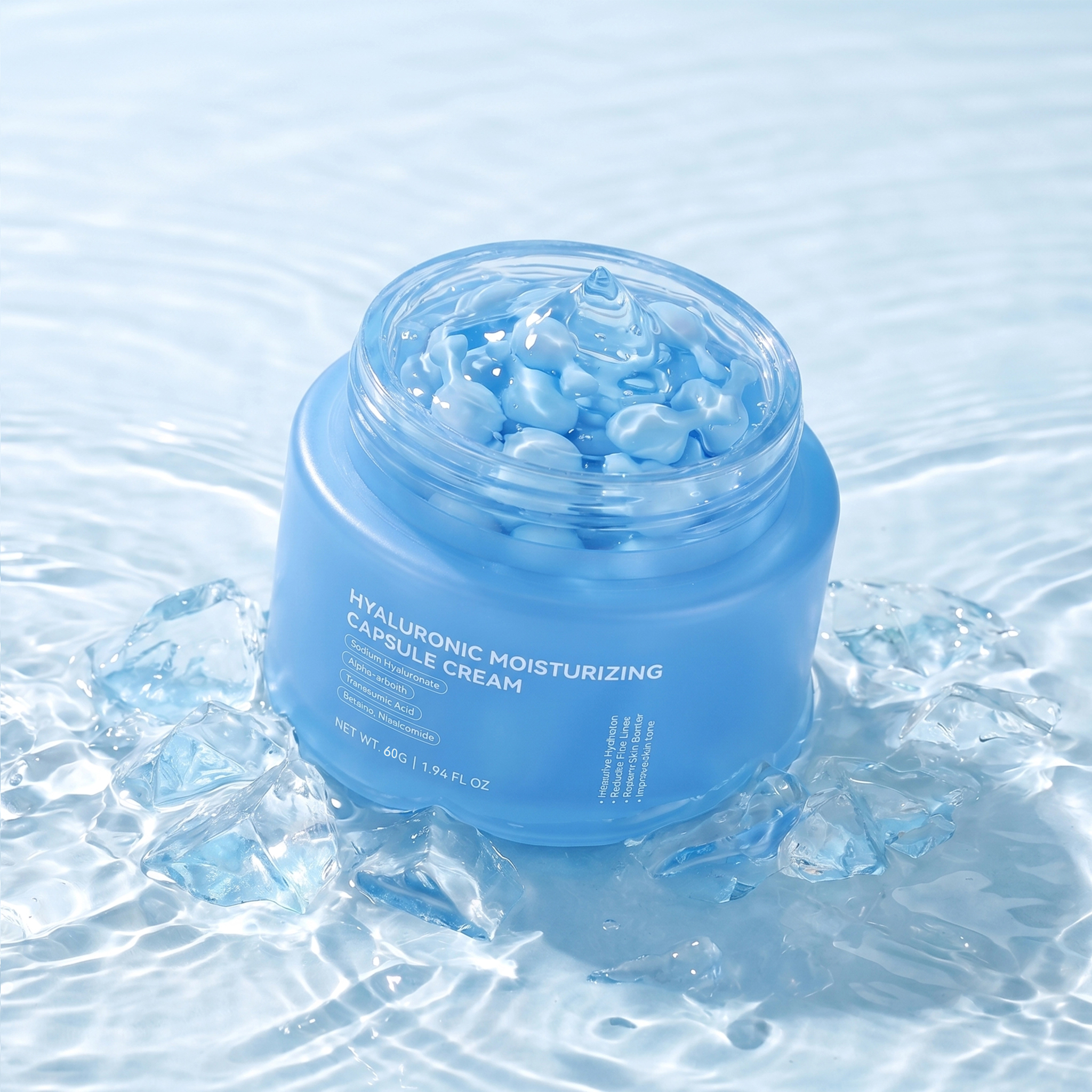 Panthenol Collagen Jelly Face Cream Korean Face Moisturizer Firming Anti-Aging Capsule Cream - 3
